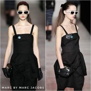 Marc Jacobs Runway Collection layered cocktail dress, black, size 2, XS